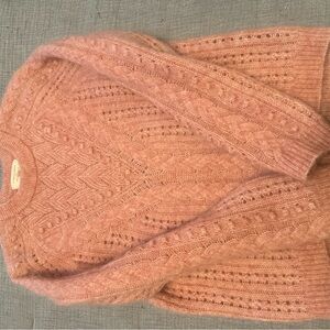 Sézane Blush Cable Knit Sweater